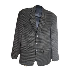 Alfani Exclusively for Macys 100% Wool Mens Brown/gray Sz 36 Button Blazer